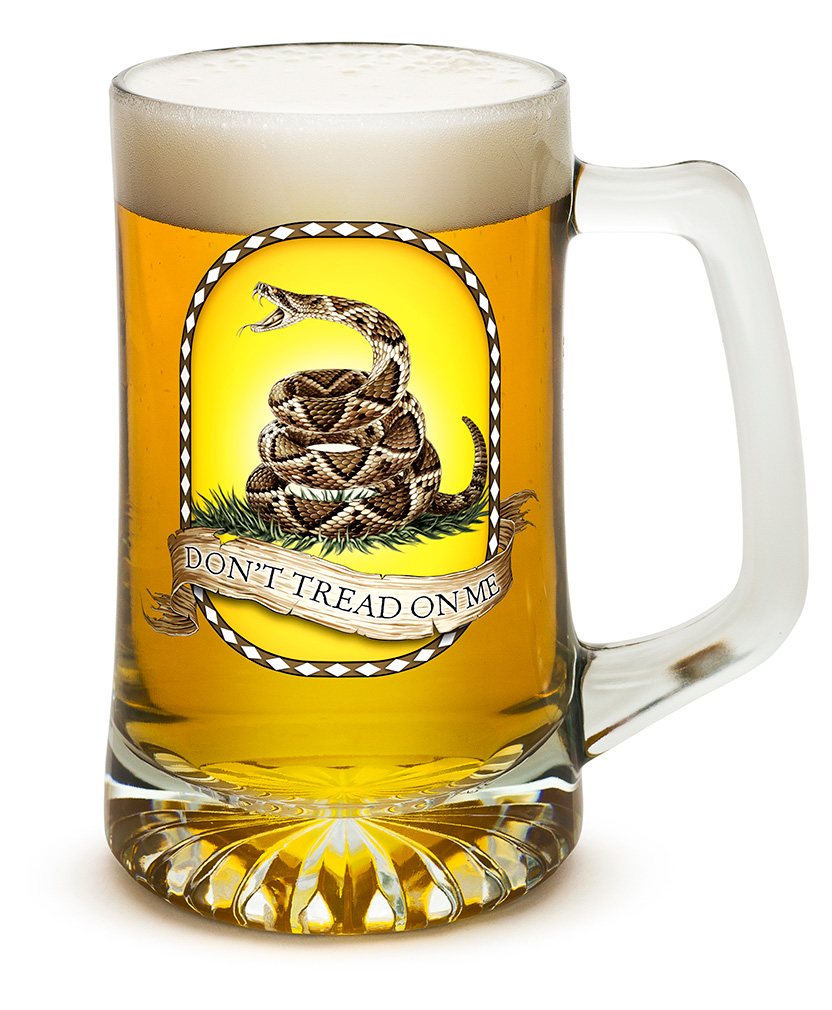 GLASSWARE-Tankard-Don't Tread On Me 25oz